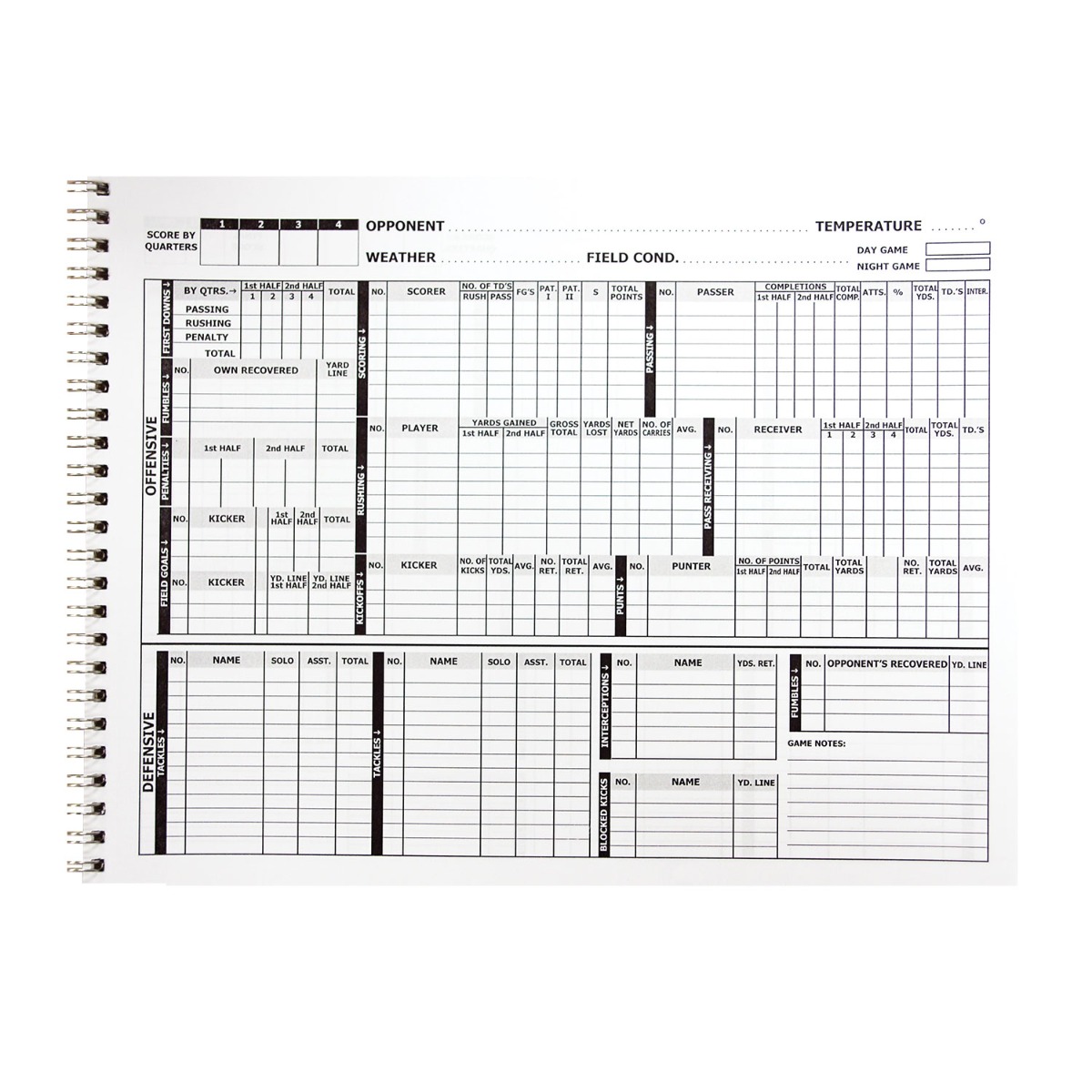 Accuscore Football Scorebook - Thumbnail 3