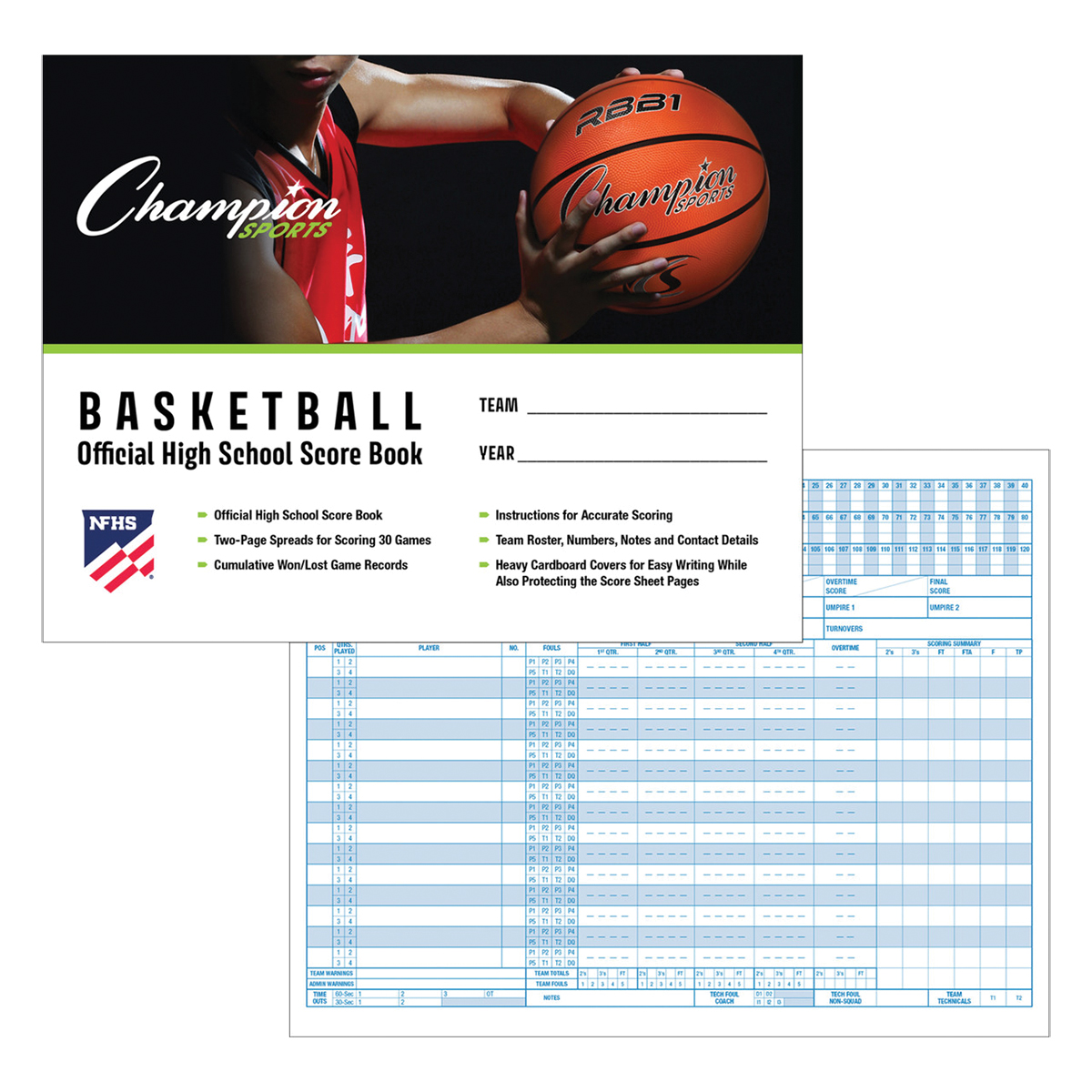 Champion NFHS Approved Basketball Score Book