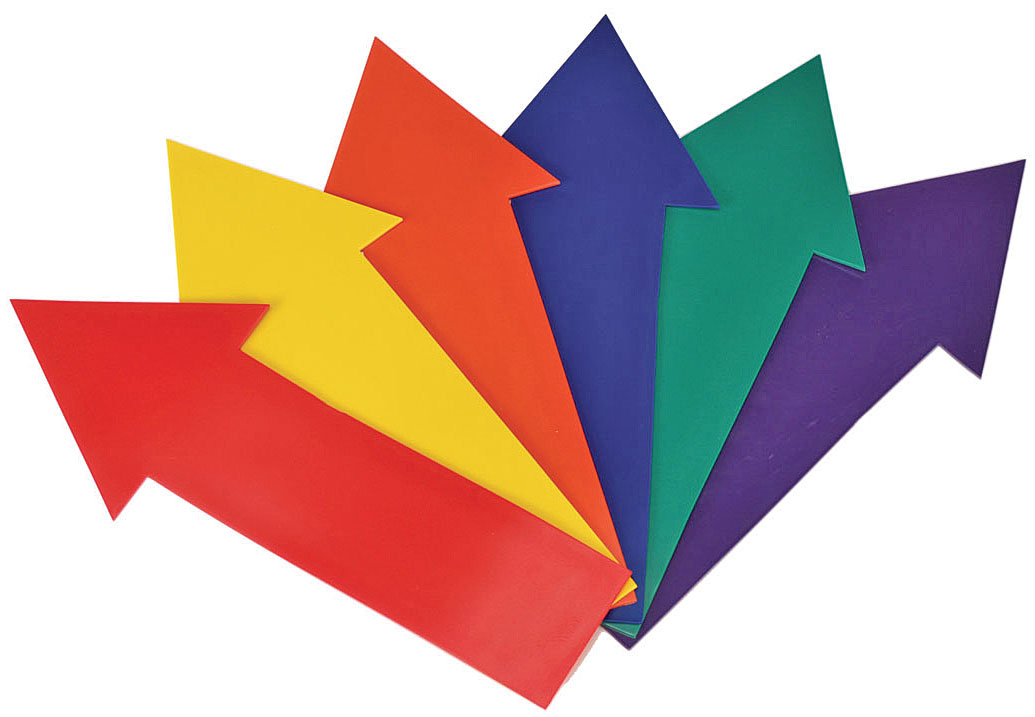 Straight Arrow Poly Spots  6-Colorz Set