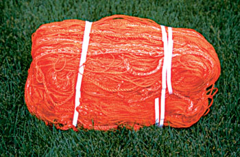 Standard 2.5mm Orange Poly Soccer Net-1 Pair