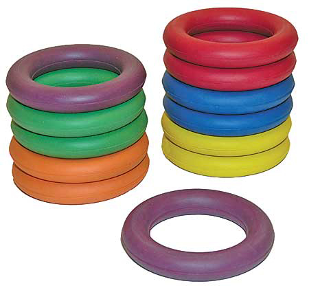 Deck Tennis Rings/set of 12 in 6-Colorz