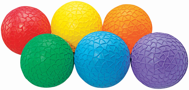 8" Easy Grip Playground Balls   6-Colorz Set