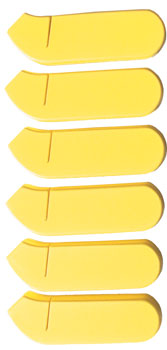 Yellow Foam Blade Covers Set of 6