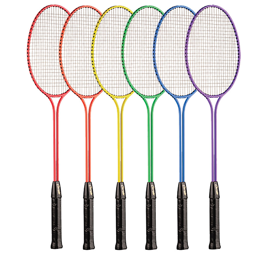 Steel Twin Shaft Badminton Rackets 6 Color Set