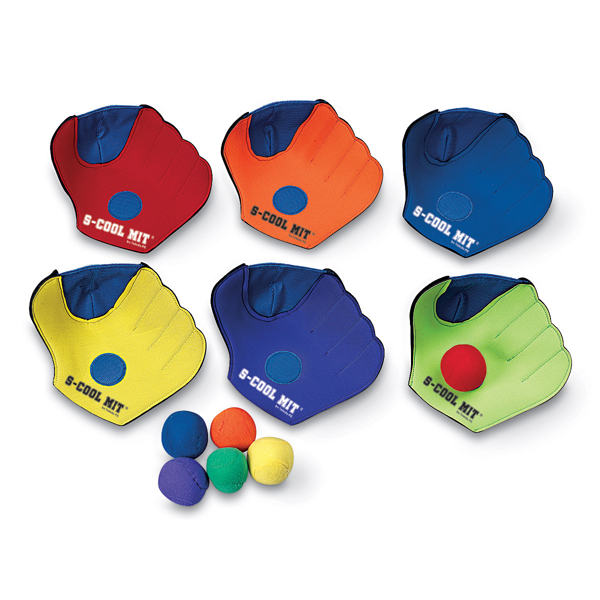 S-Cool Baseball Mits 6-Colorz Set