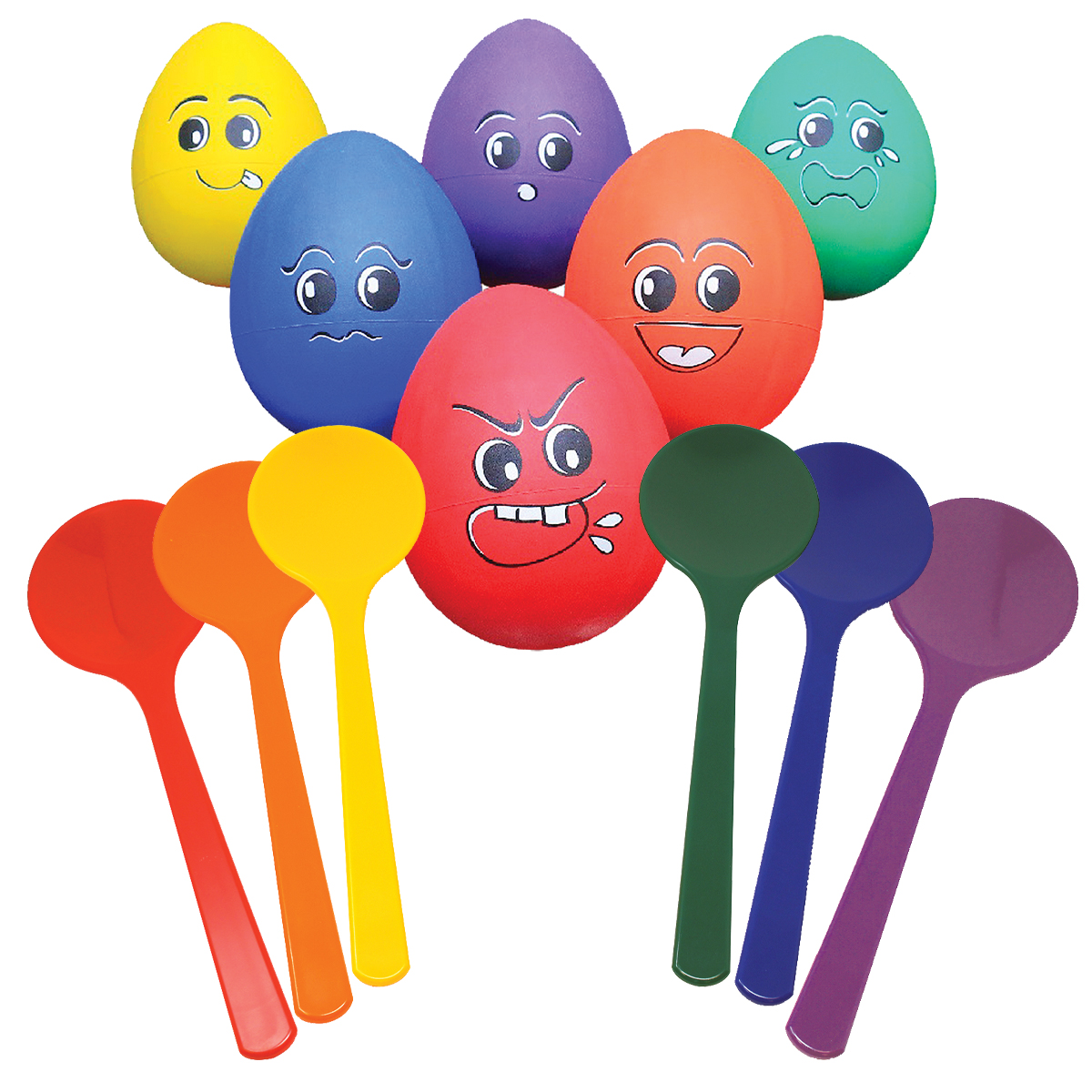 Dino Egg & Spoon Set in 6-Colorz