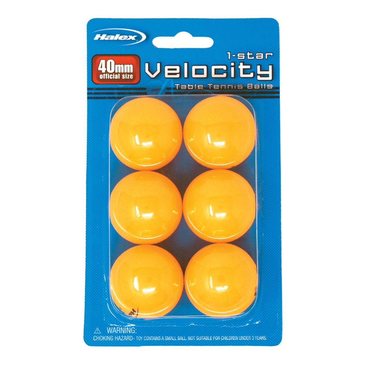 Halex 1 Star Orange TT Balls-Pack of 6