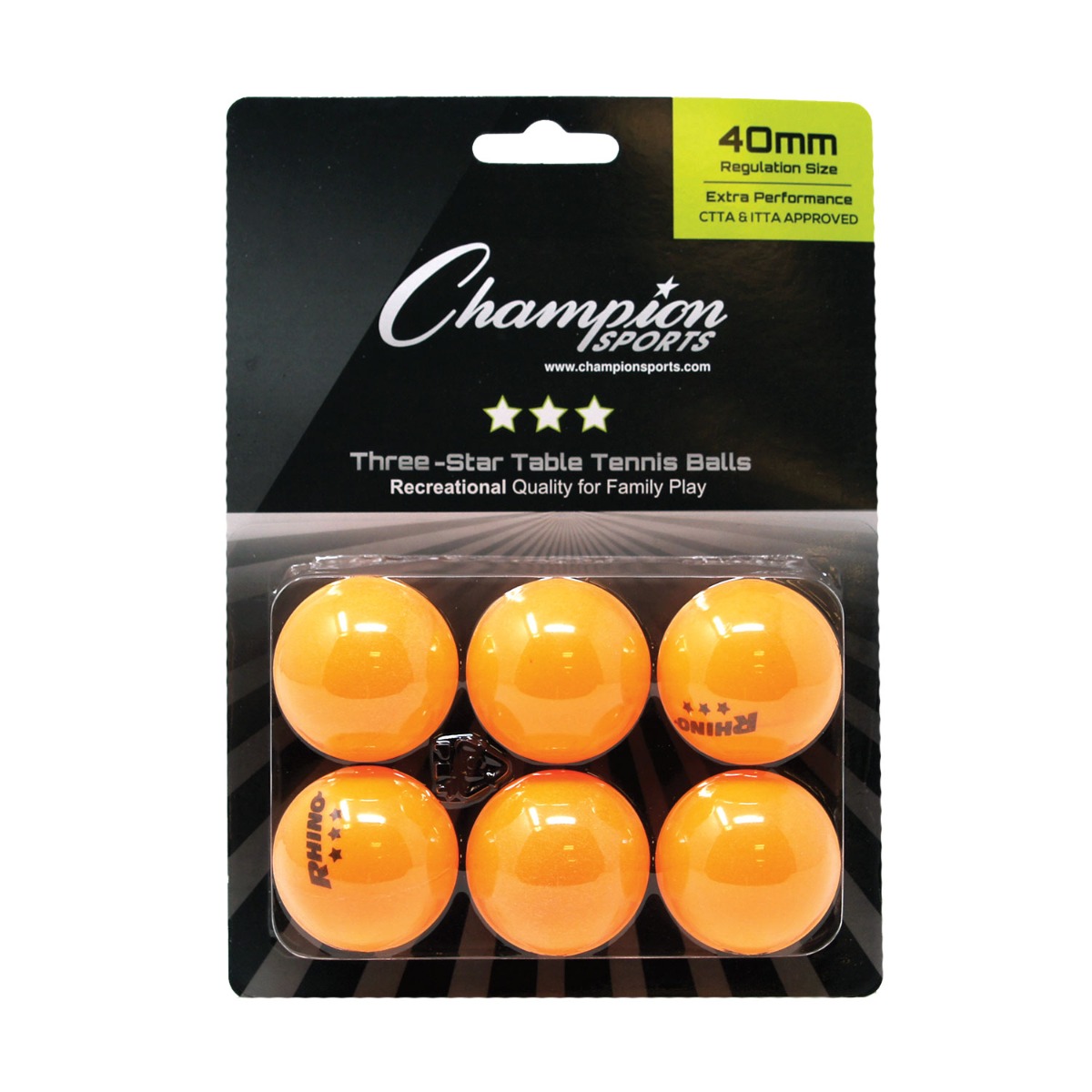 3 Star Orange TT Balls-Pack of 6