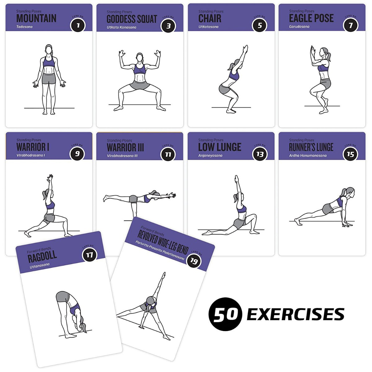 NewMe Fitness Yoga Exercise Cards