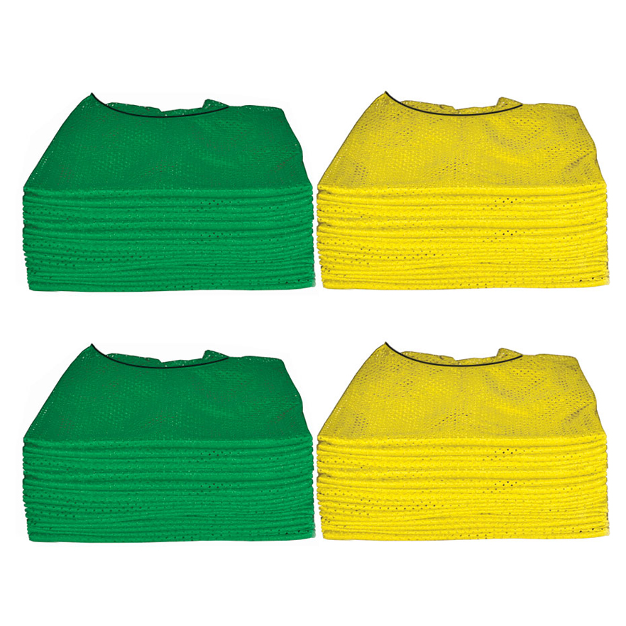 Deluxe Mesh Vest 48-Pack (green & yellow)