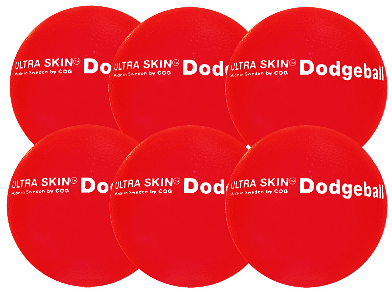 Neon Red Ultra Skin™ Latex Free Dodgeball Pack/6