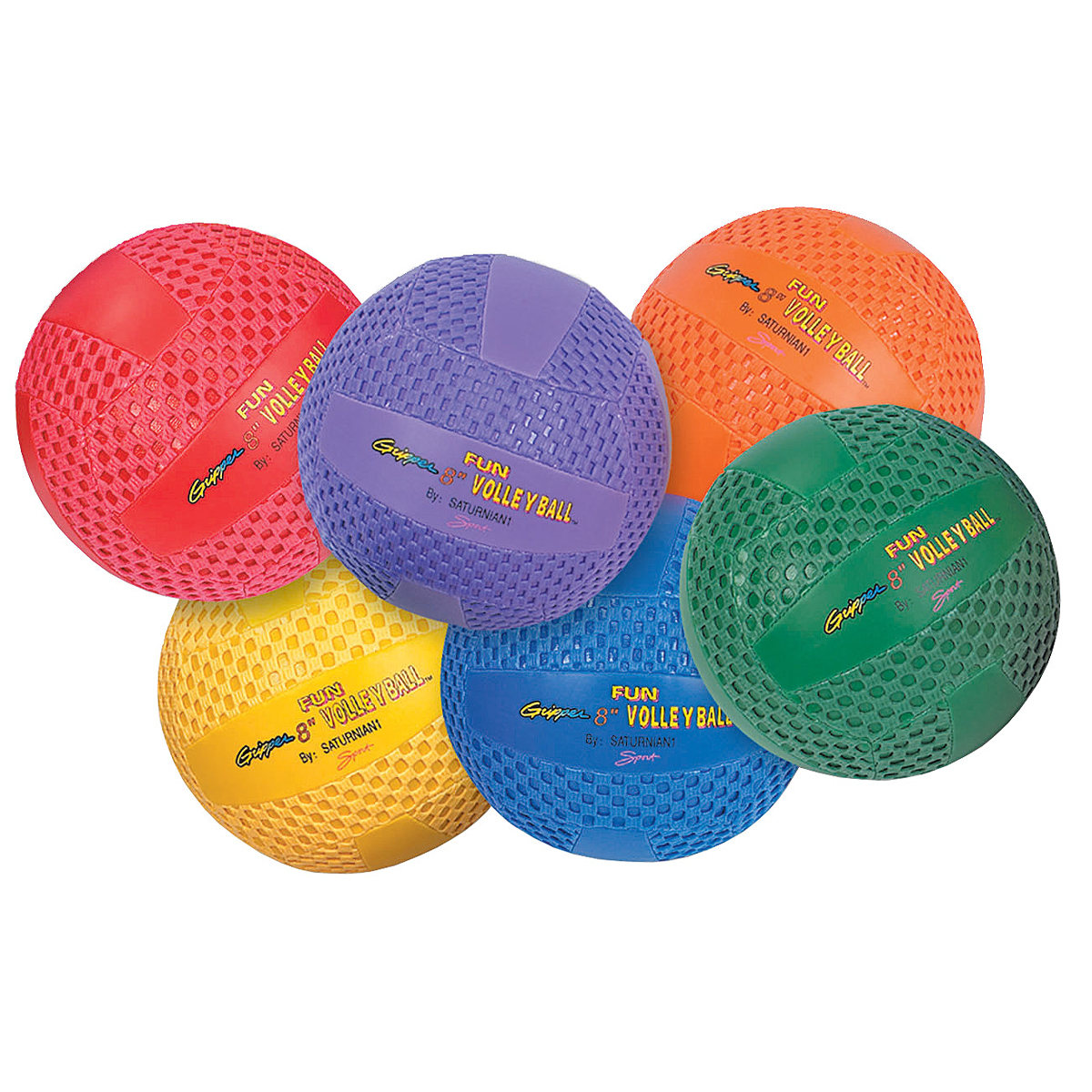 Fun Gripper Volleyball  6-Colorz Set
