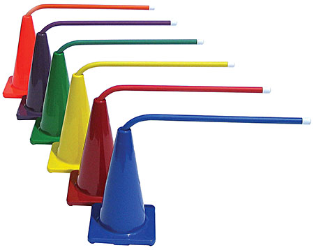 30" L - shaped Cone Hurdle - 6-Colorz Set