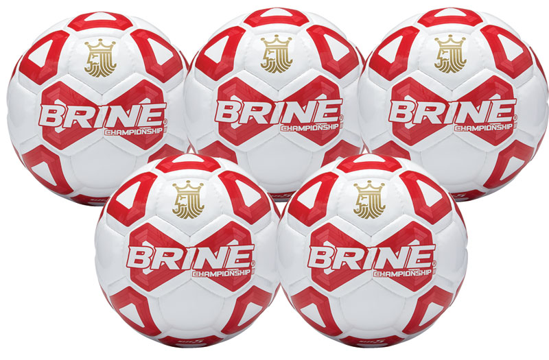 Brine Championship PU Soccer Balls Packs of 5