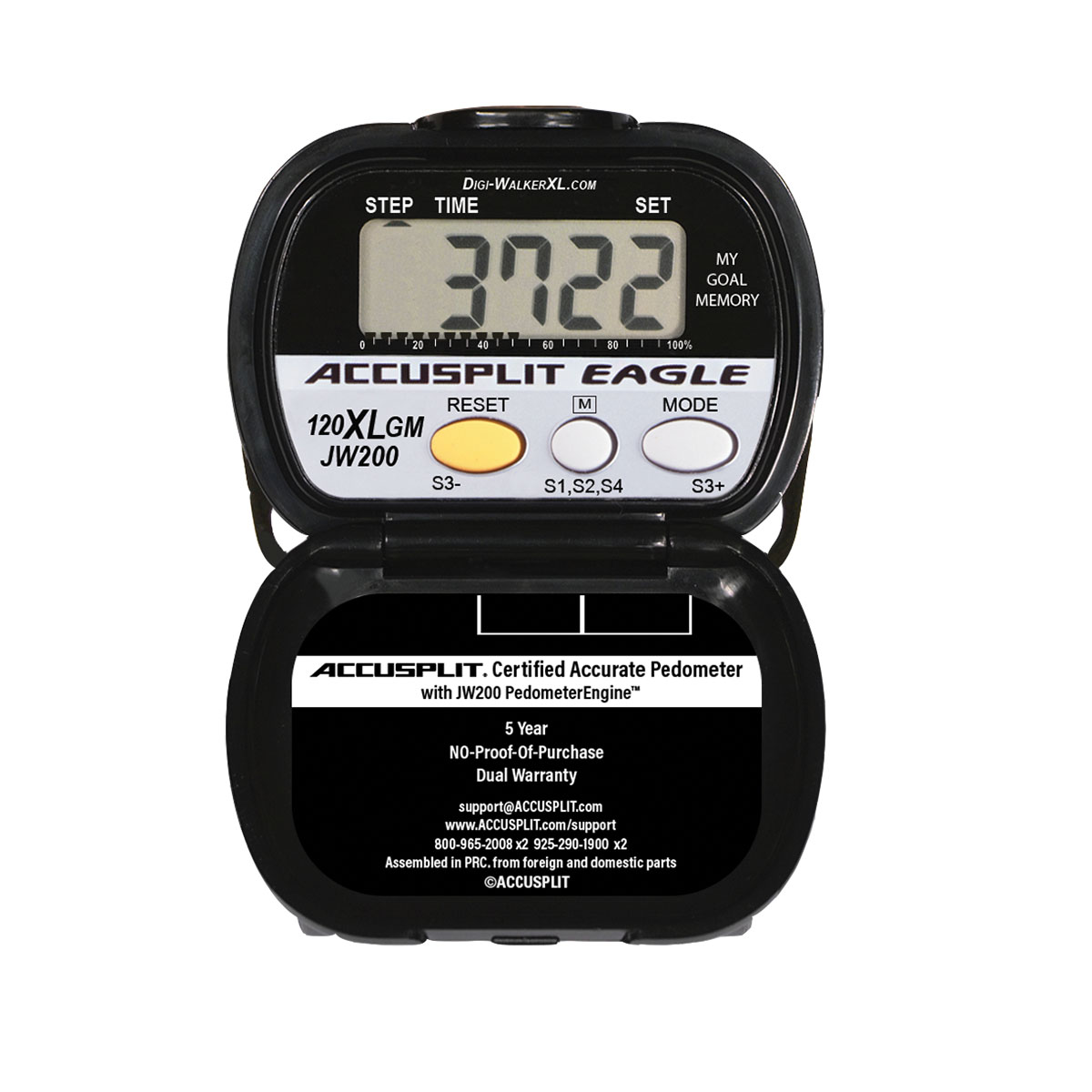AE120XLGM Enhanced DigiWalkerXL Pedometer