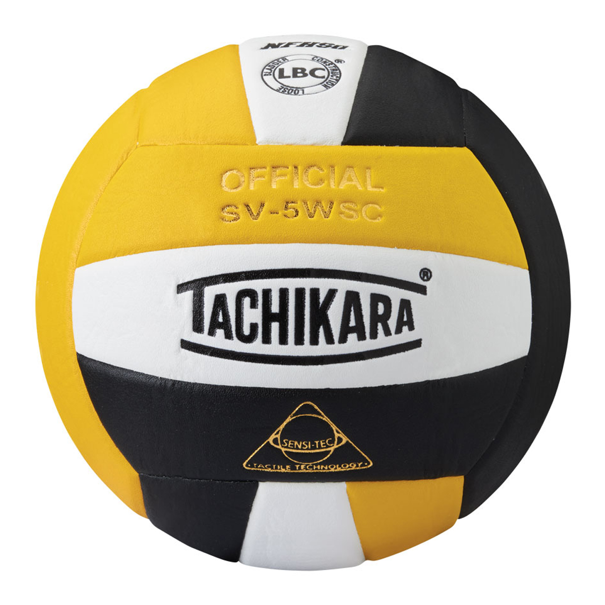 Tachikara SV5WSC Composite Volleyball-Gold, Black & White