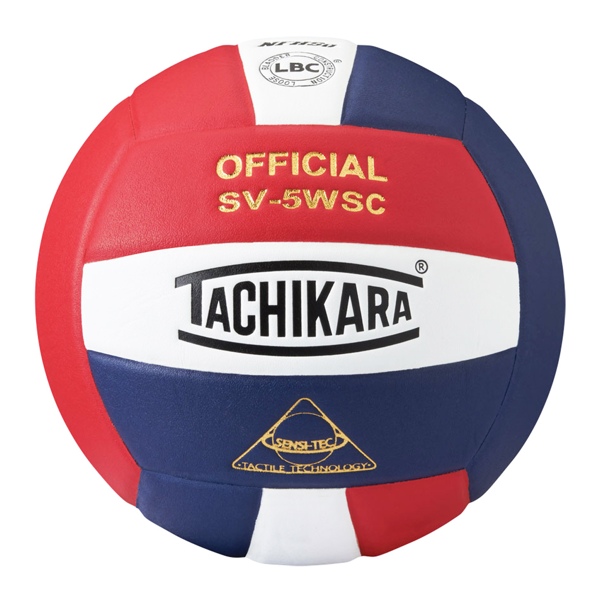 Tachikara SV5WSC Composite Volleyball-Scarlet, White, Navy