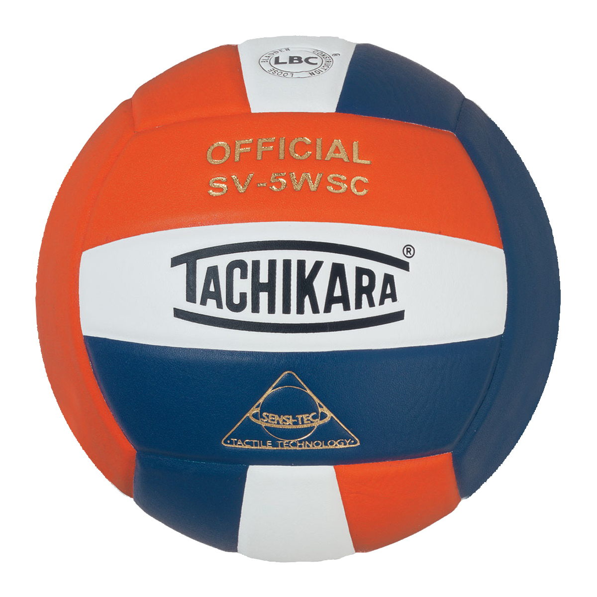 Tachikara SV5WSC Composite Volleyball- Orange, White & Navy