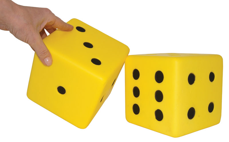 6" Coated Foam Dice/pr.