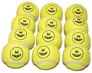 Smile Face Pressureless Tennis Balls/dz.