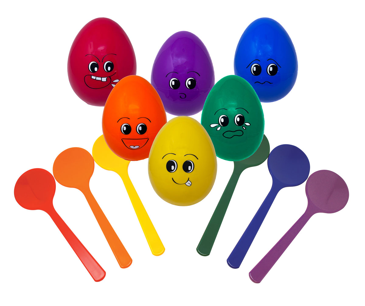 Dino Egg & Spoon Set in 6-Colorz