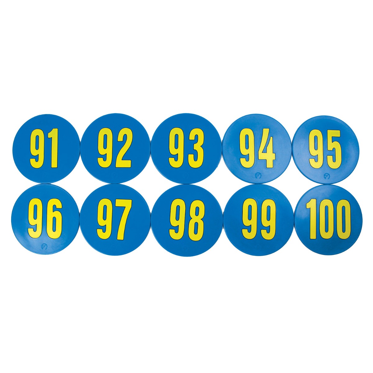 Numbered 9 Inch Poly Spots (91 - 100)