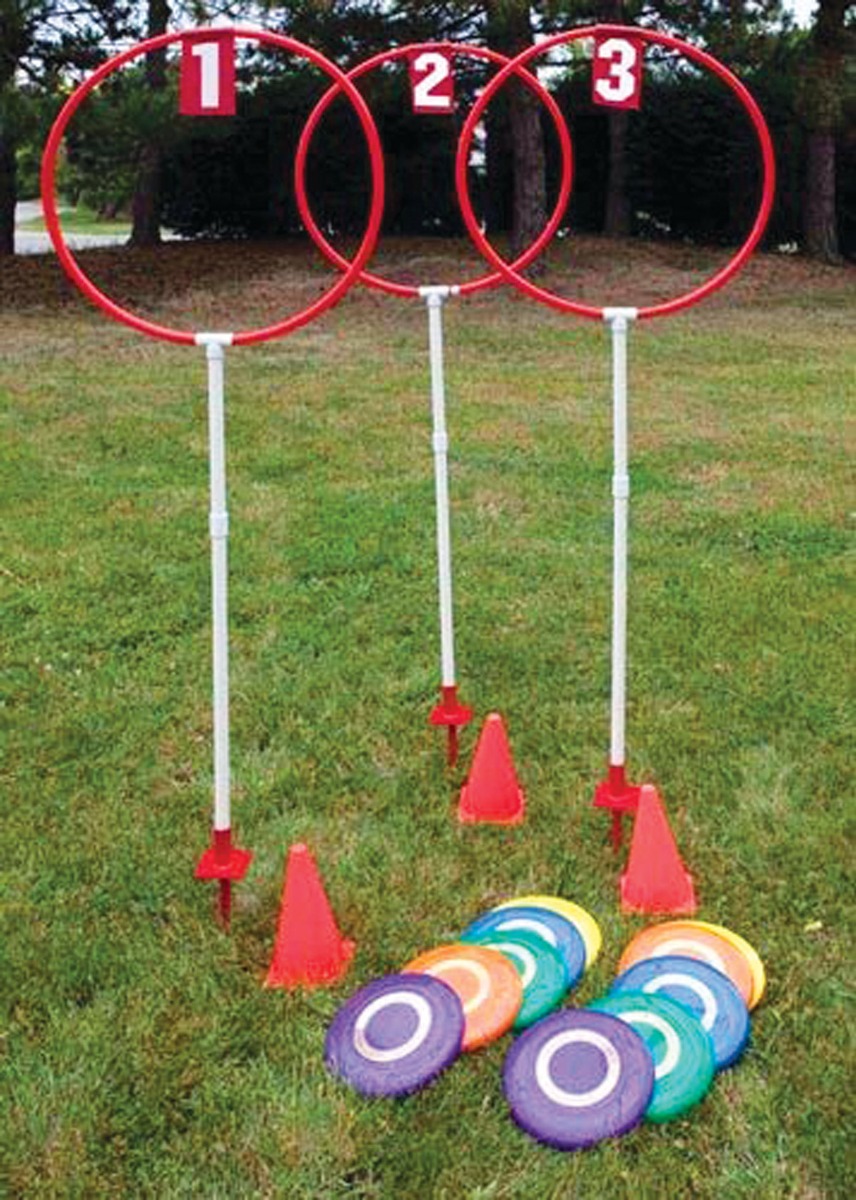 Outdoor 3 Hoop Disc Target Game