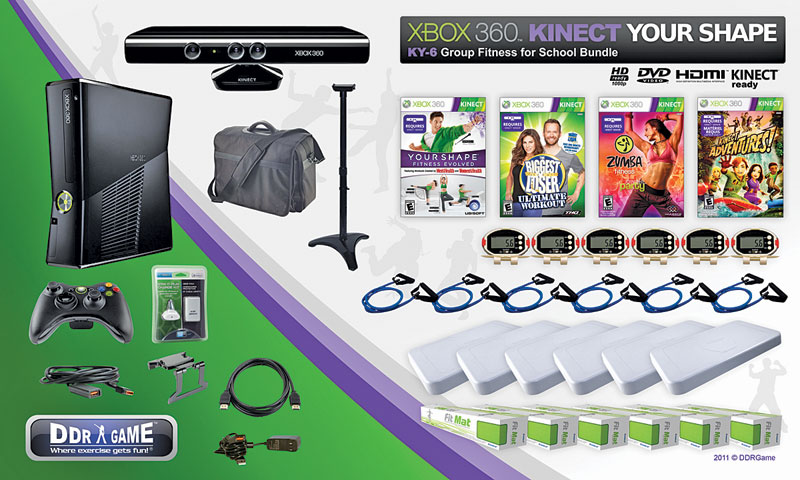 Xbox 360 Kinect Group Fitness School Bundles