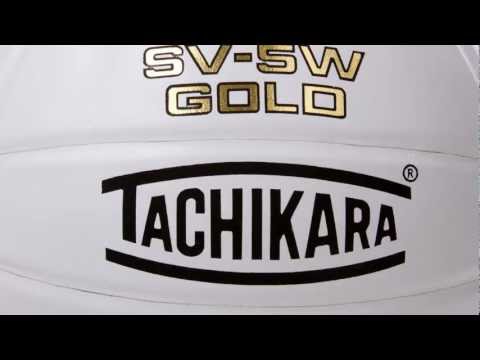 Tachikara SV5W Gold Leather Volleyball (Scarlet White & Black) 